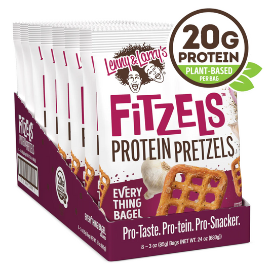 Lenny & Larry's Fitzels Protein Pretzels 84g Everything Bagel - 8 Pack