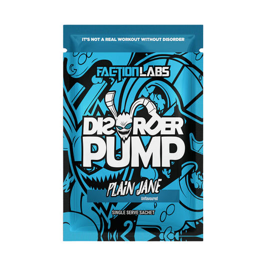 Faction Labs Disorder non-stim PUMP 18g Sachet Plain Jane (Unflavoured) - 10 Pack