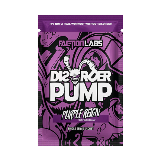 Faction Labs Disorder non-stim PUMP 18g Sachet Purple Reign (Watermelon) - 10 Pack