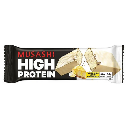 Musashi High Protein Bar 90g White Choc Lemon Cheesecake - 12 Pack