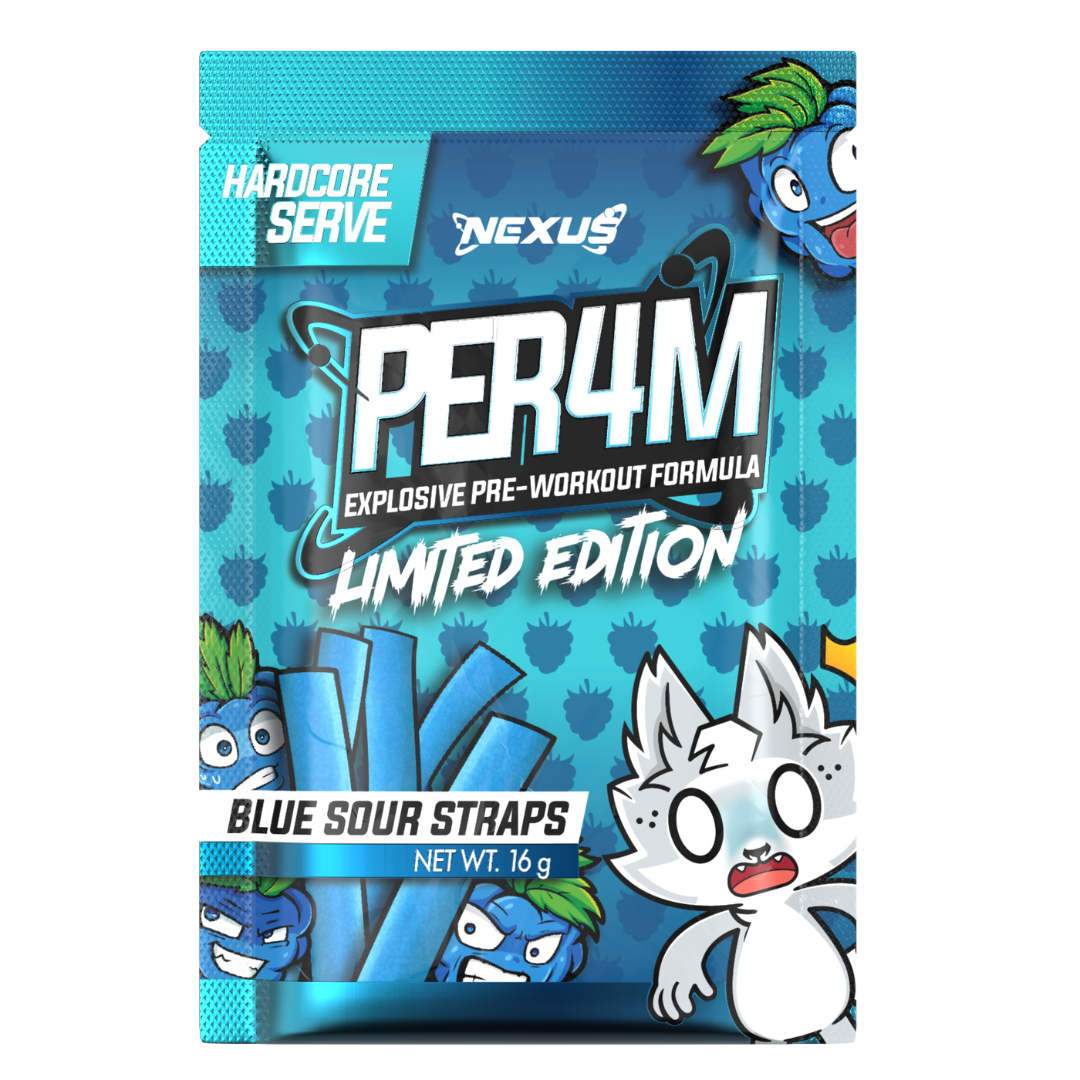 NEXUS Per4m Pre-workout Sachet - Blue Sour Straps - 10 Pack