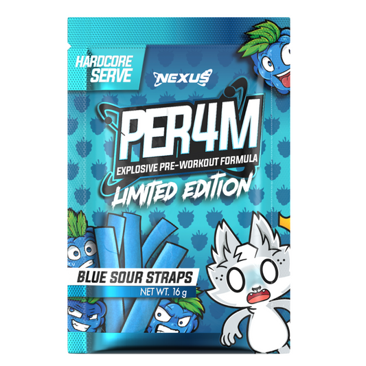 NEXUS Per4m Pre-workout Sachet - Blue Sour Straps - 10 Pack