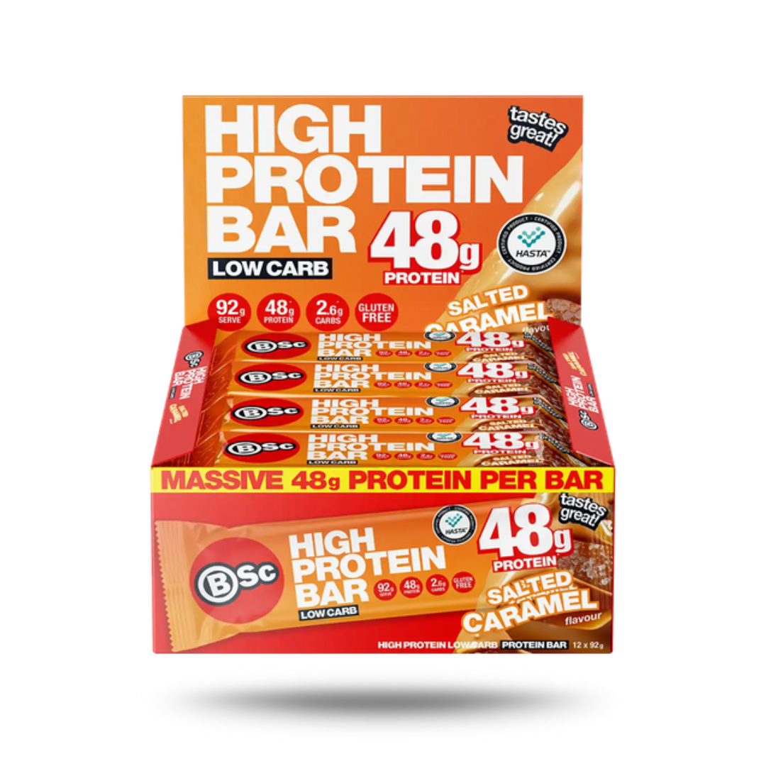 BSc High Protein Low Carb Bar 92g Salted Caramel - 12 Pack