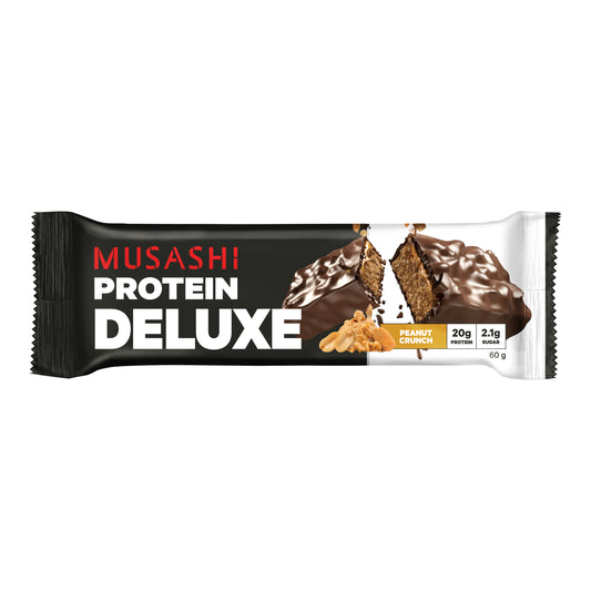 Musashi Deluxe Protein Bar - 60g - Peanut Crunch - 12 Pack