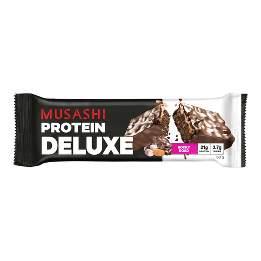Musashi Deluxe Protein Bar - 60g - Rocky Road - 12 Pack