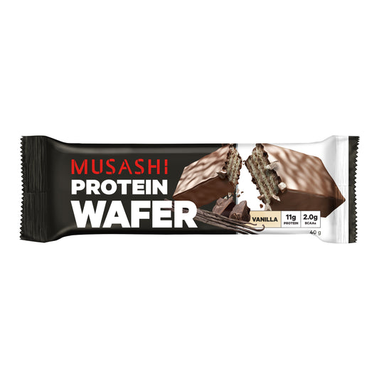 Musashi Wafer Bar - 40g - Vanilla - 12 Pack