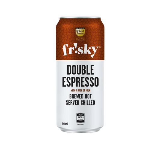 Frisky Iced Coffee Double Espresso RTD 240ml - 12 Pack CLEARANCE