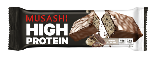 Musashi High Protein Bar - 90g - Cookies & Cream - 12 Pack