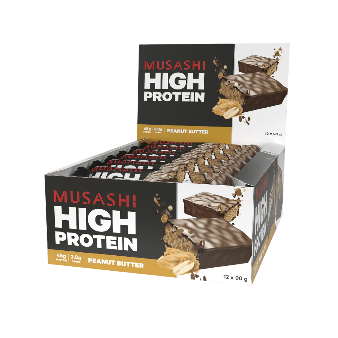 Musashi High Protein Bar 90g Peanut Butter - 12 Pack