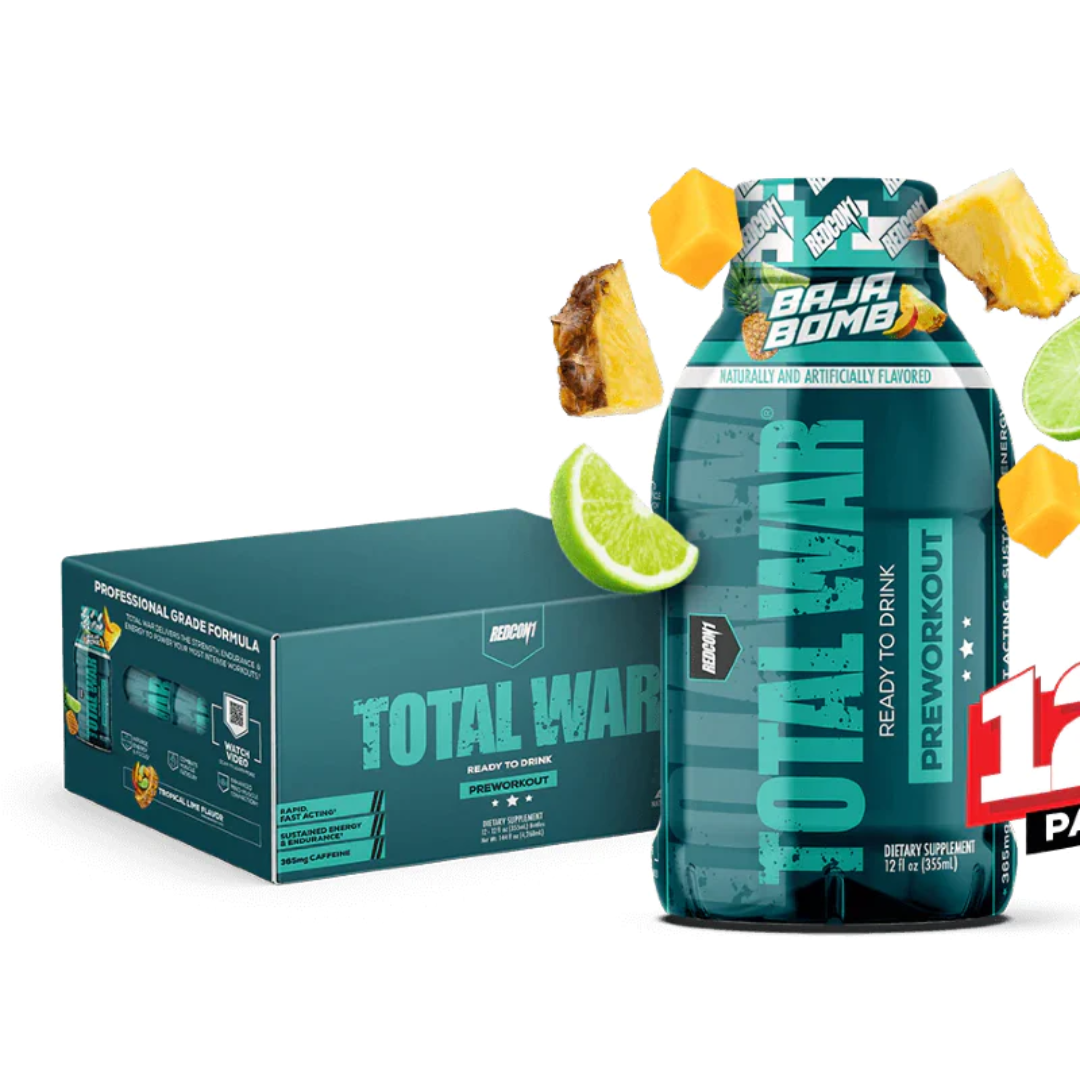 TOTAL WAR Pre Workout RTD 355ml Baja Bomb - 12 Pack