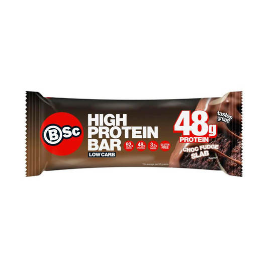 BSc High Protein Low Carb Bar 92g Choc Fudge Slab - 12 Pack