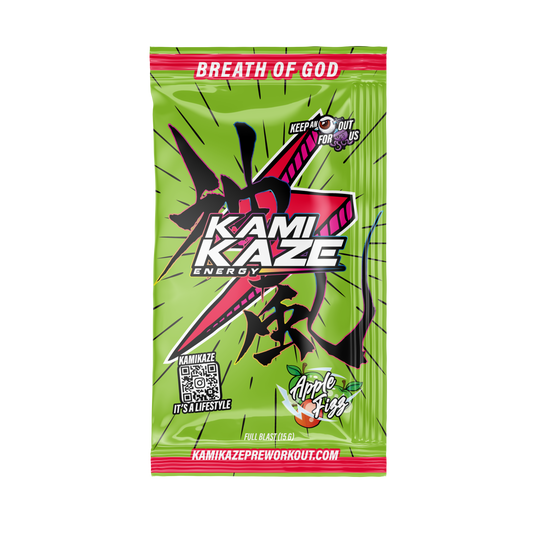Kamikaze Pre Workout Sachet 14.5g Apple Fizz - 10 Pack