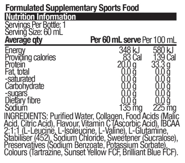 BSc 20g protein shot 60ml Zappo sour watermelon - 12 pack