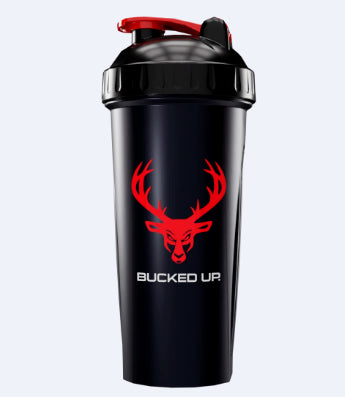 Bucked Up Perfect Shaker 28oz (830ml) - Black / Red Logo