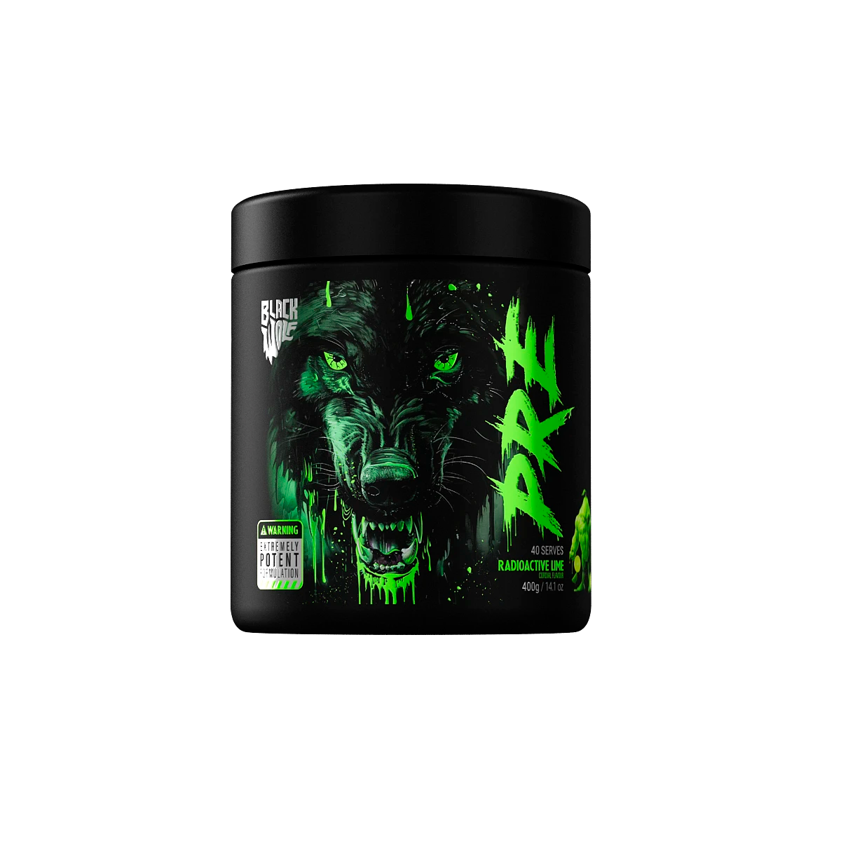 Black Wolf Nutrition Pre-Workout 40 Serve Radioactive Lime Cordial