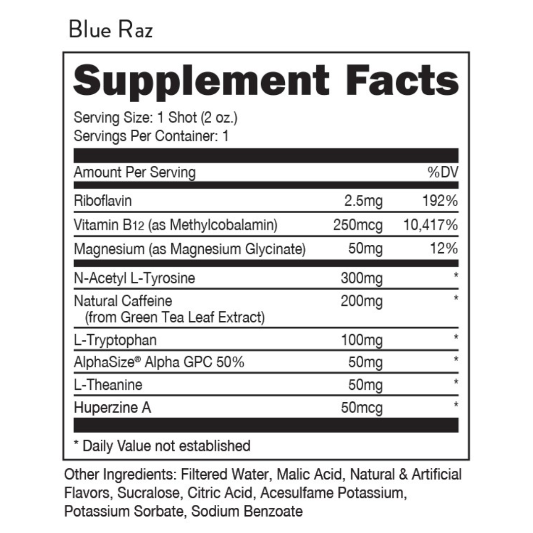 BUCKED UP Buck Shot 59ml Blue Raz - 12 Pack