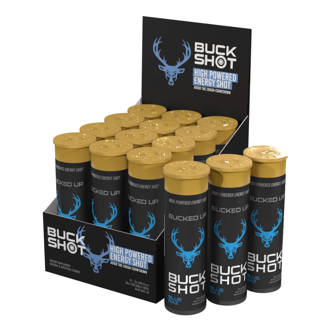 BUCKED UP Buck Shot 59ml Blue Raz - 12 Pack