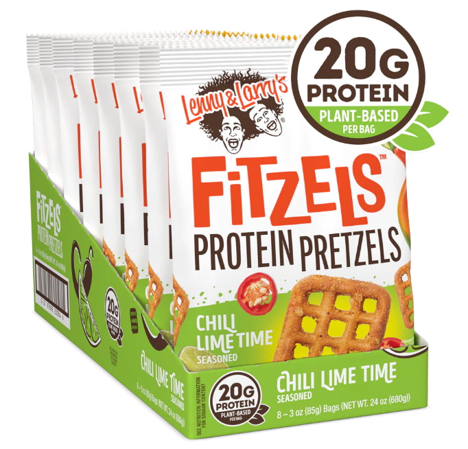 Lenny & Larry's Fitzels Protein Pretzels 84g Chilli Lime Time - 8 Pack