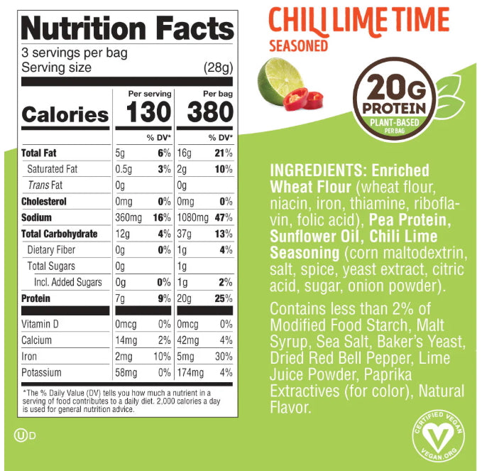 Lenny & Larry's Fitzels Protein Pretzels 84g Chilli Lime Time - 8 Pack