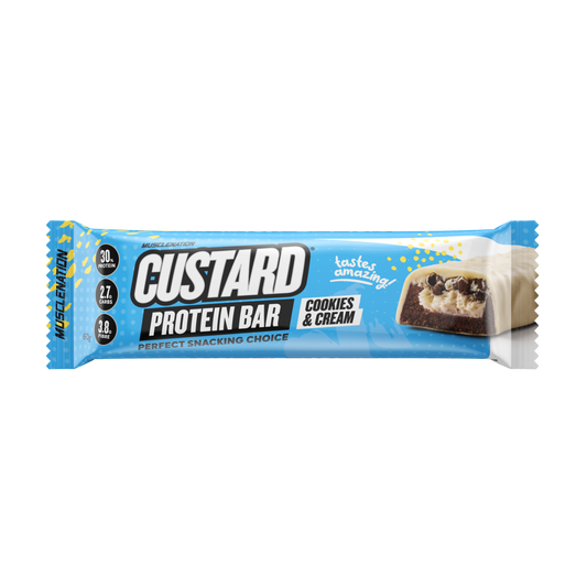 Muscle Nation Custard Protein Bar 60g Cookies & Cream - 12 Pack