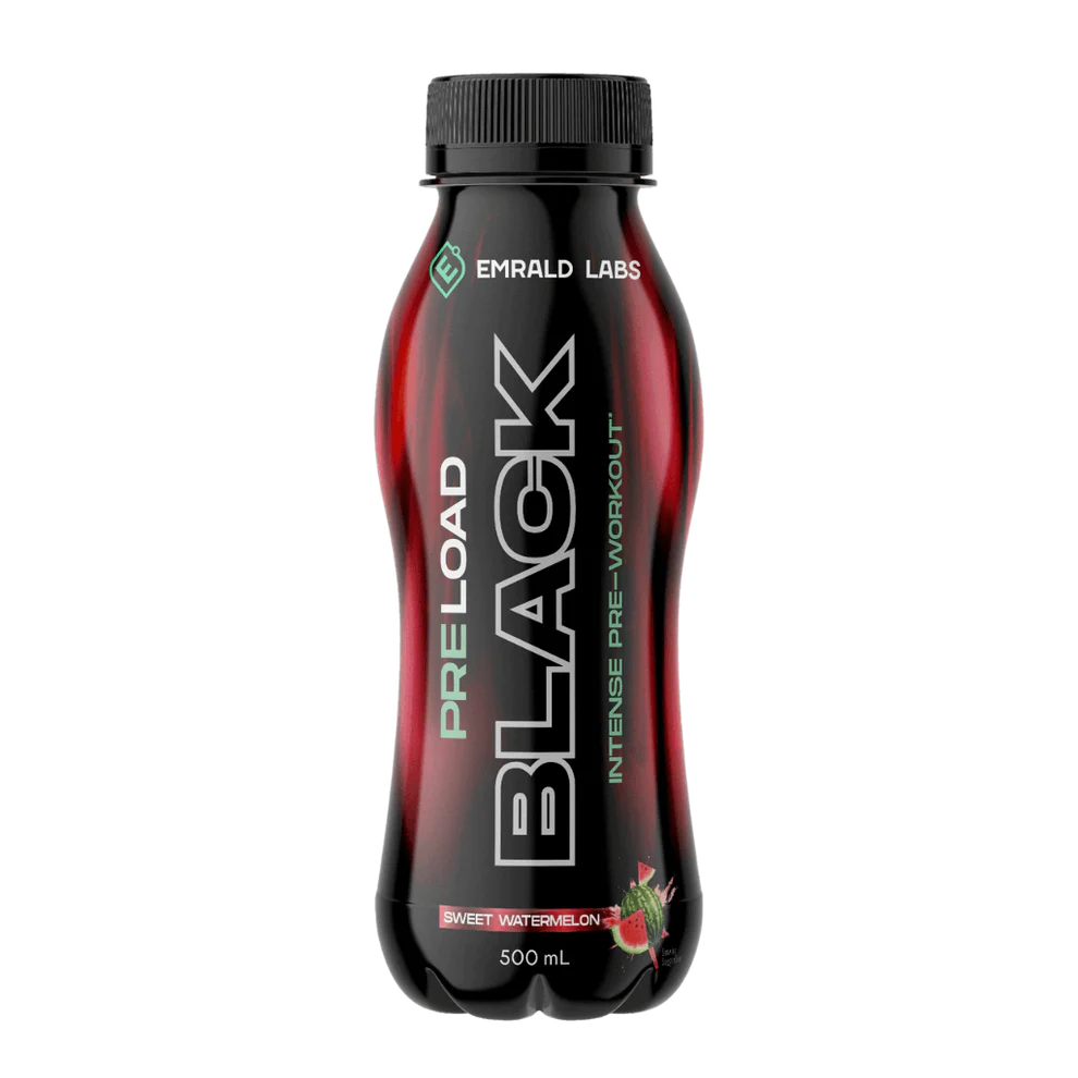 EMRALD LABS Pre Load BLACK Intense Pre Workout RTD 500ml Sweet Watermelon - 12pack