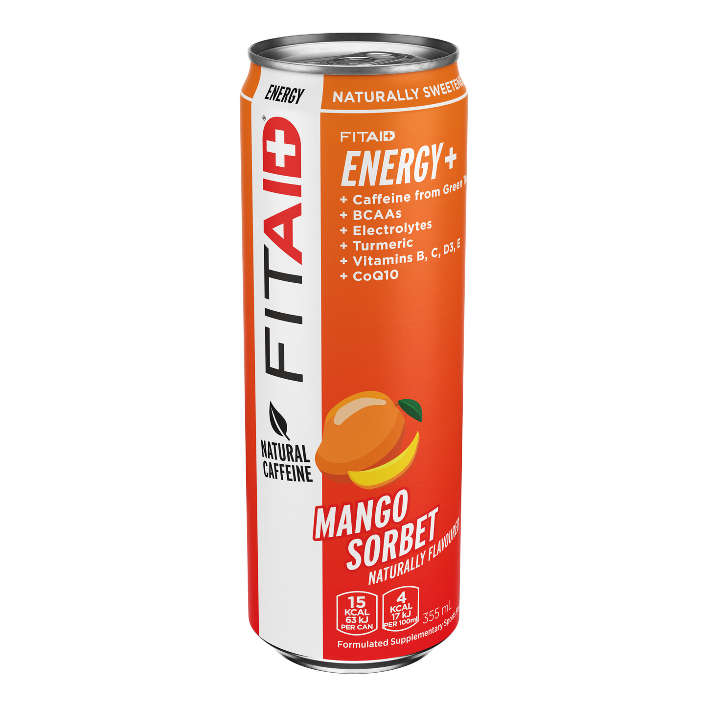 FITAID Energy 355ml Mango Sorbet - 12 Pack