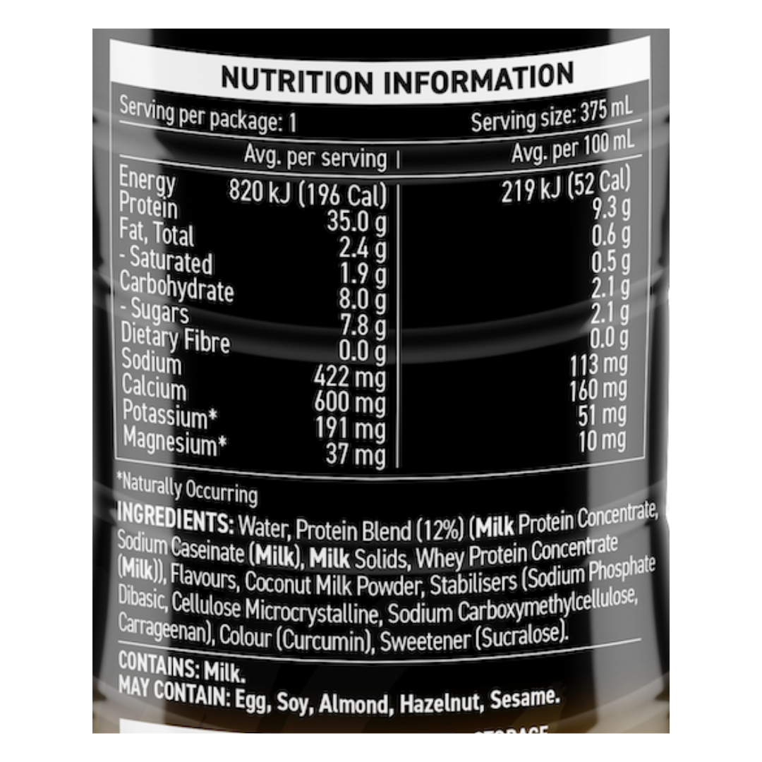 My Muscle Chef 35g Protein Shake RTD 375ml Mango & Coconut - 12 Pack