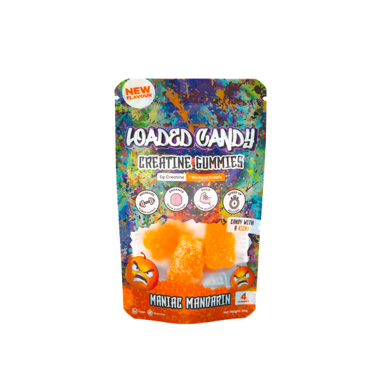 Loaded Candy Creatine Gummies Single Serve Maniac Mandarin - 10 Pack
