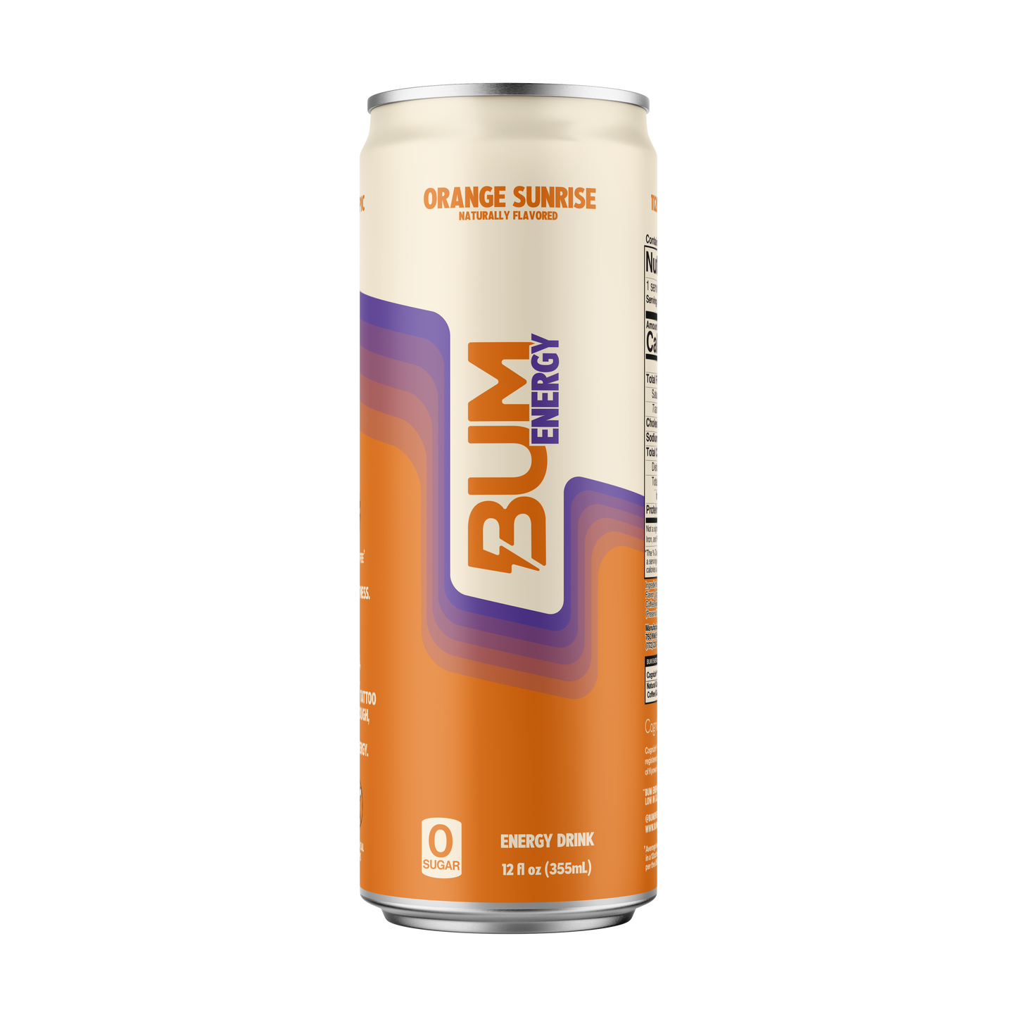 BUM Energy Drink RTD 355ml Orange Sunrise - 12 Pack