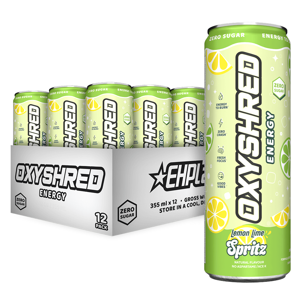 EHP Labs Oxyshred Ultra Energy RTD 355ml Lemon Lime Spritz - 12 Pack