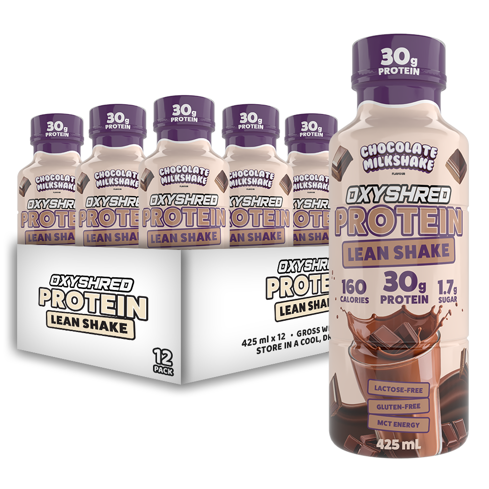 Oxyshred Protein Lean Shake RTD 425ml Chocolate Milkshake - 12 Pack
