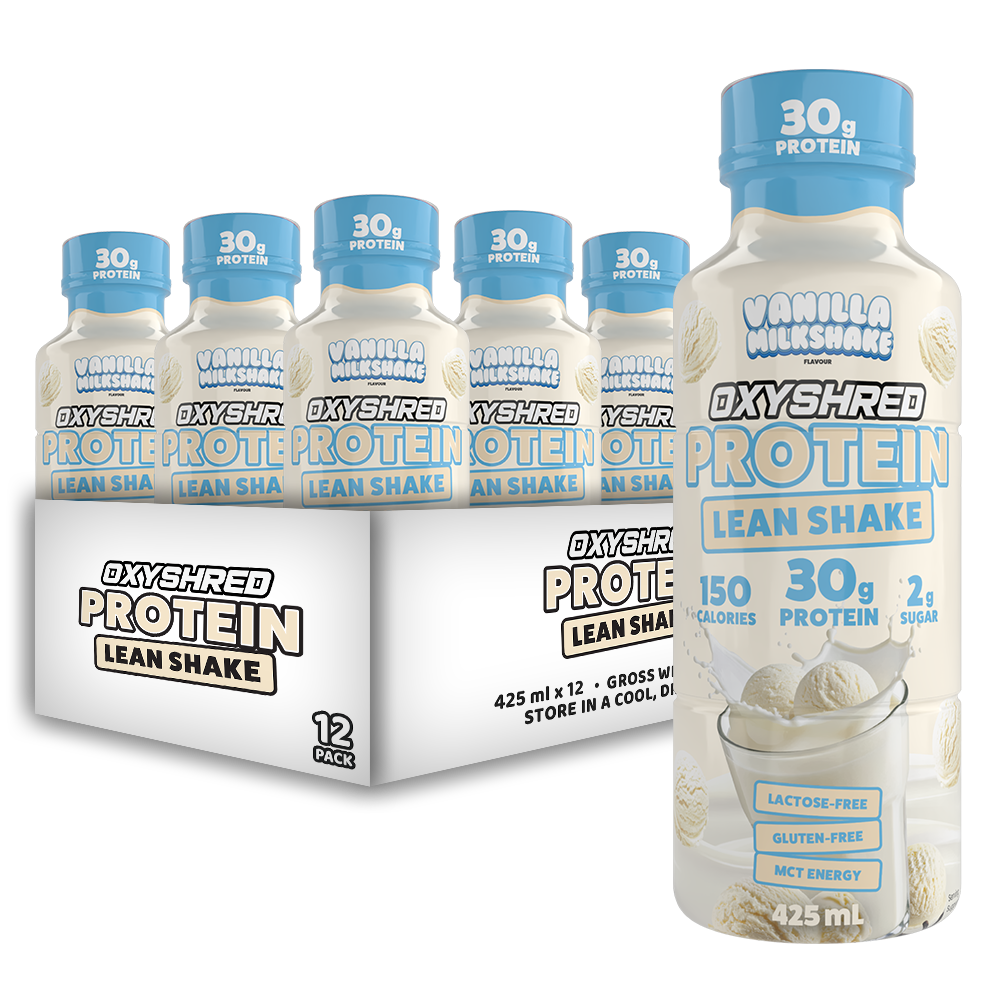 Oxyshred Protein Lean Shake RTD 425ml Vanilla Milkshake - 12 Pack