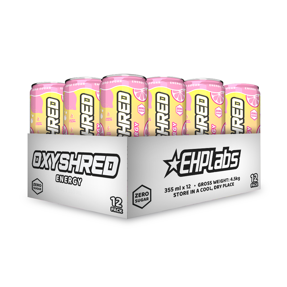 EHP Labs Oxyshred Ultra Energy RTD 355ml Pink Lemonade - 12 Pack
