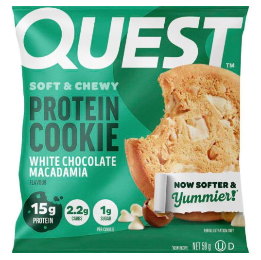 Quest Protein Cookie 59g White Chocolate Macadamia - 12 Pack