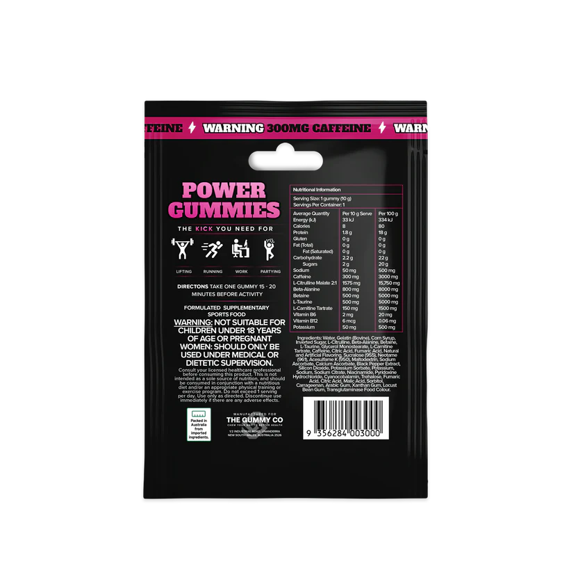 TGC Power Gummies 10g Single Serve Berry - 10 Pack
