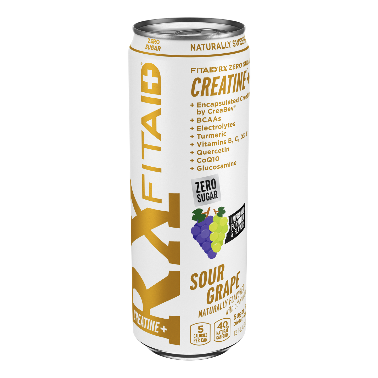 FITAID RX ZERO Recovery + Creatine 355ml - Sour Grape - 12 Pack