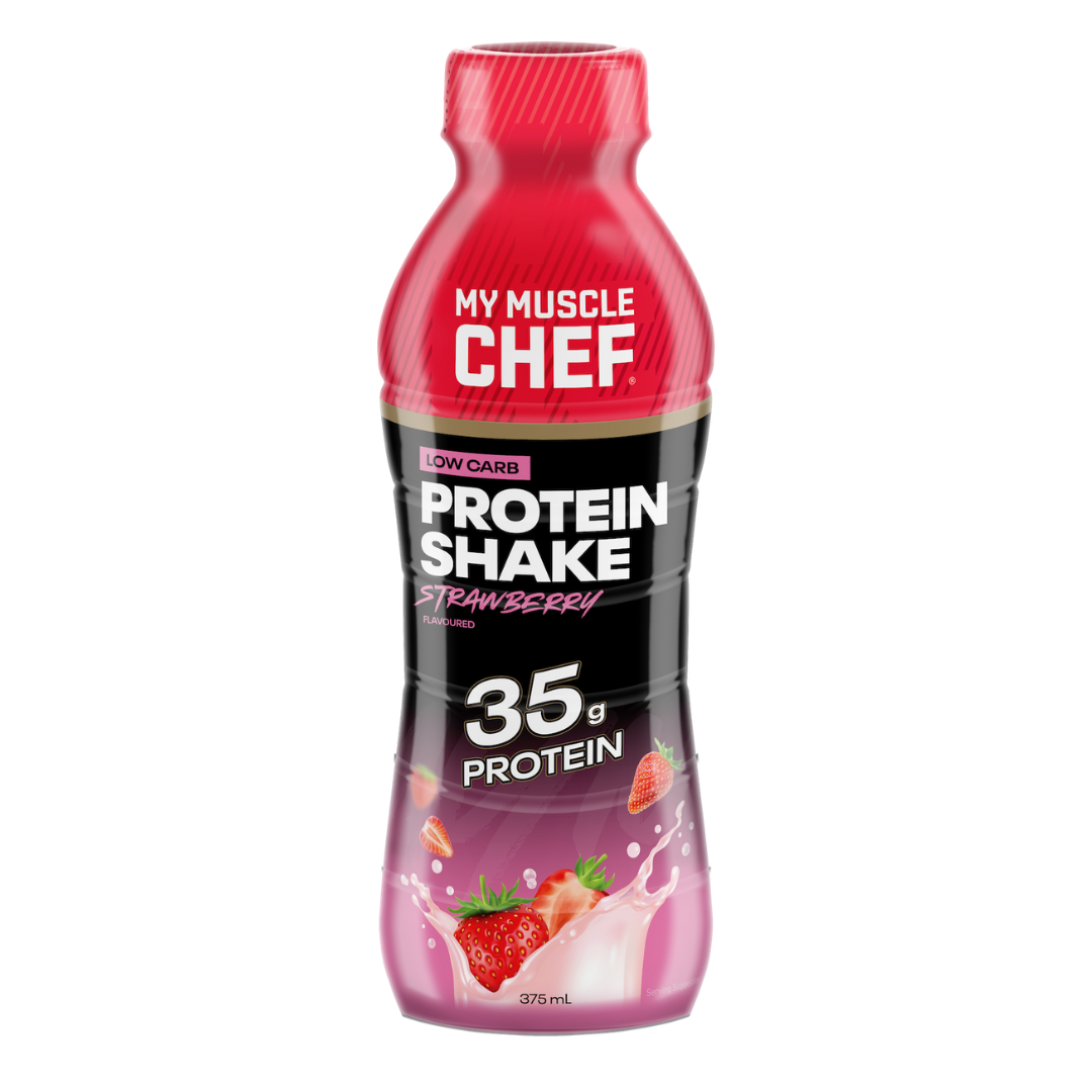 My Muscle Chef 35g Protein Shake RTD 375ml Strawberry - 12 Pack