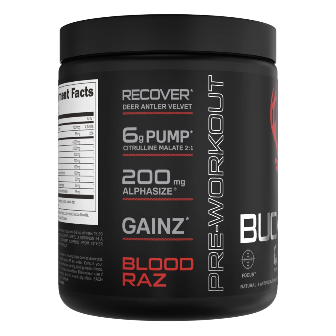 BUCKED UP Pre Workout 30 Serve Blood Raz