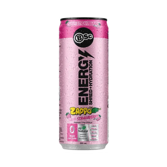 BSc Energy Shred Hydration 355ml Zappo Sour Strawberry 12 pack