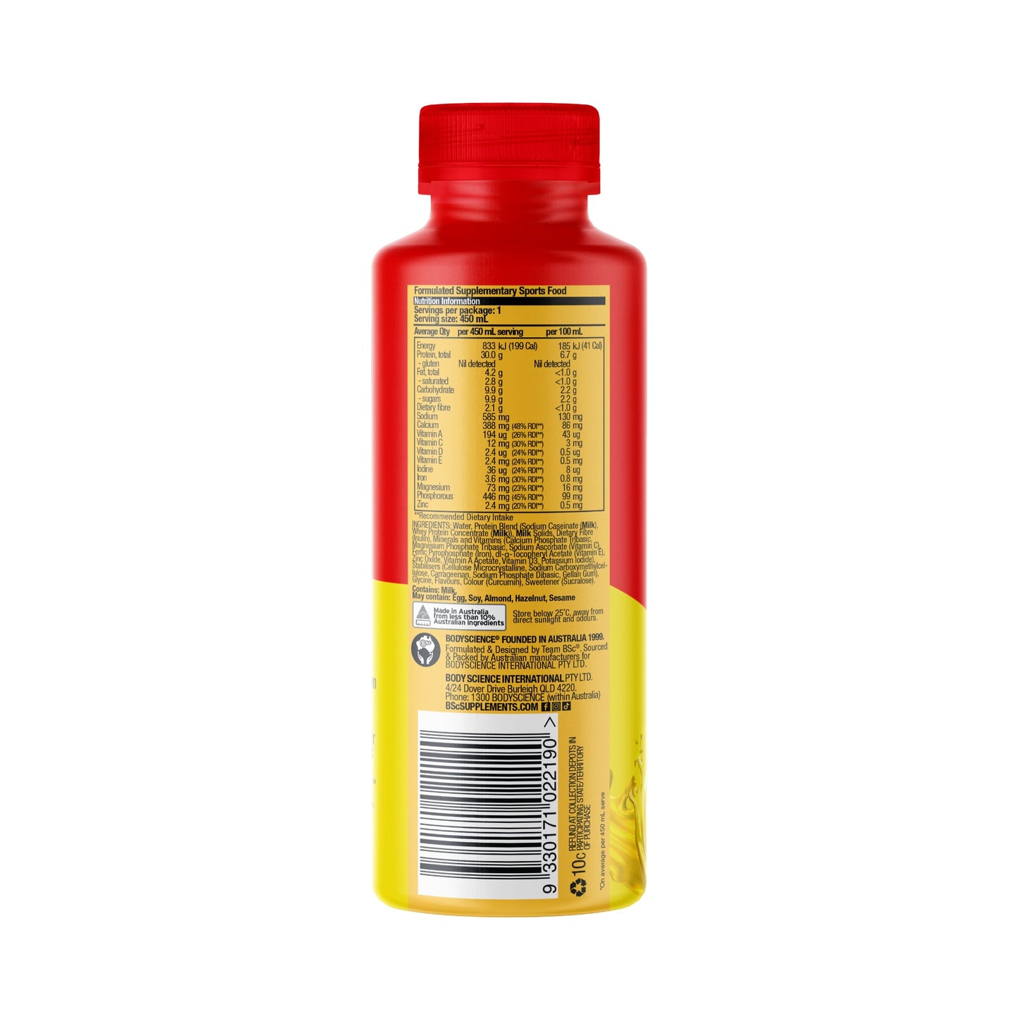 BSc Premium Protein Shake RTD 450ml Banana - 6 pack
