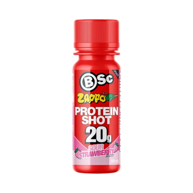 BSc 20g protein shot 60ml Zappo sour strawberry - 12 pack