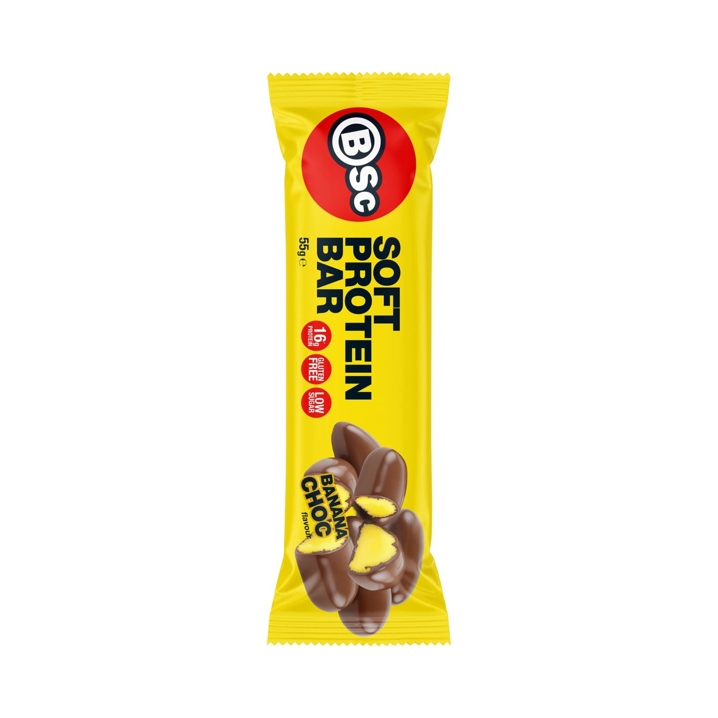 BSc Soft Protein Bar 55g Banana Choc - 12 Pack