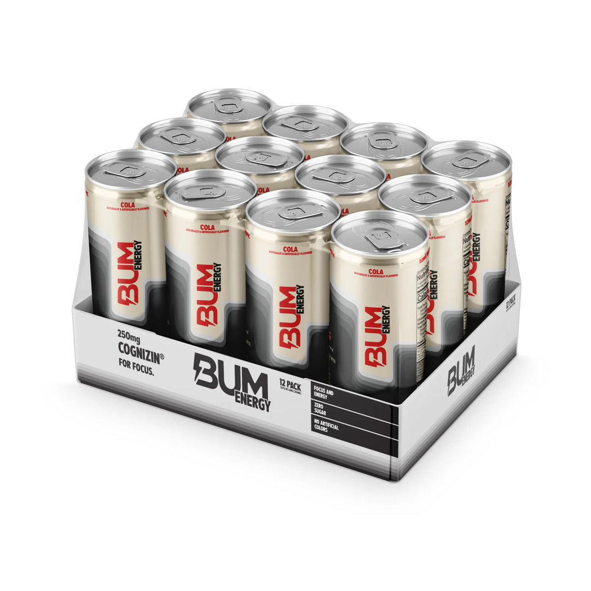 BUM Energy Drink RTD 355ml Cola - 12 Pack