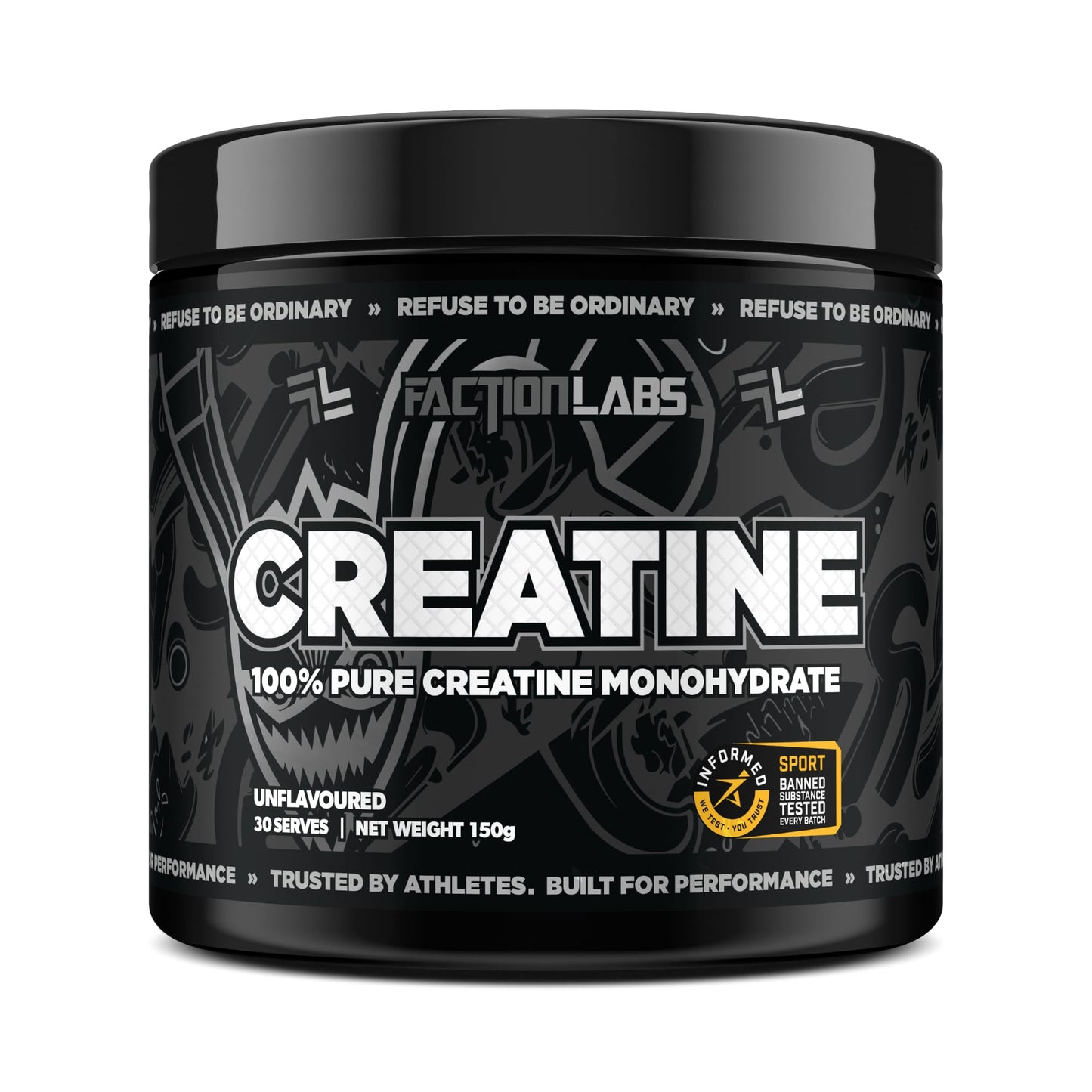 Faction Labs Creatine Monohydrate 150g / 30 serves - unflavoured