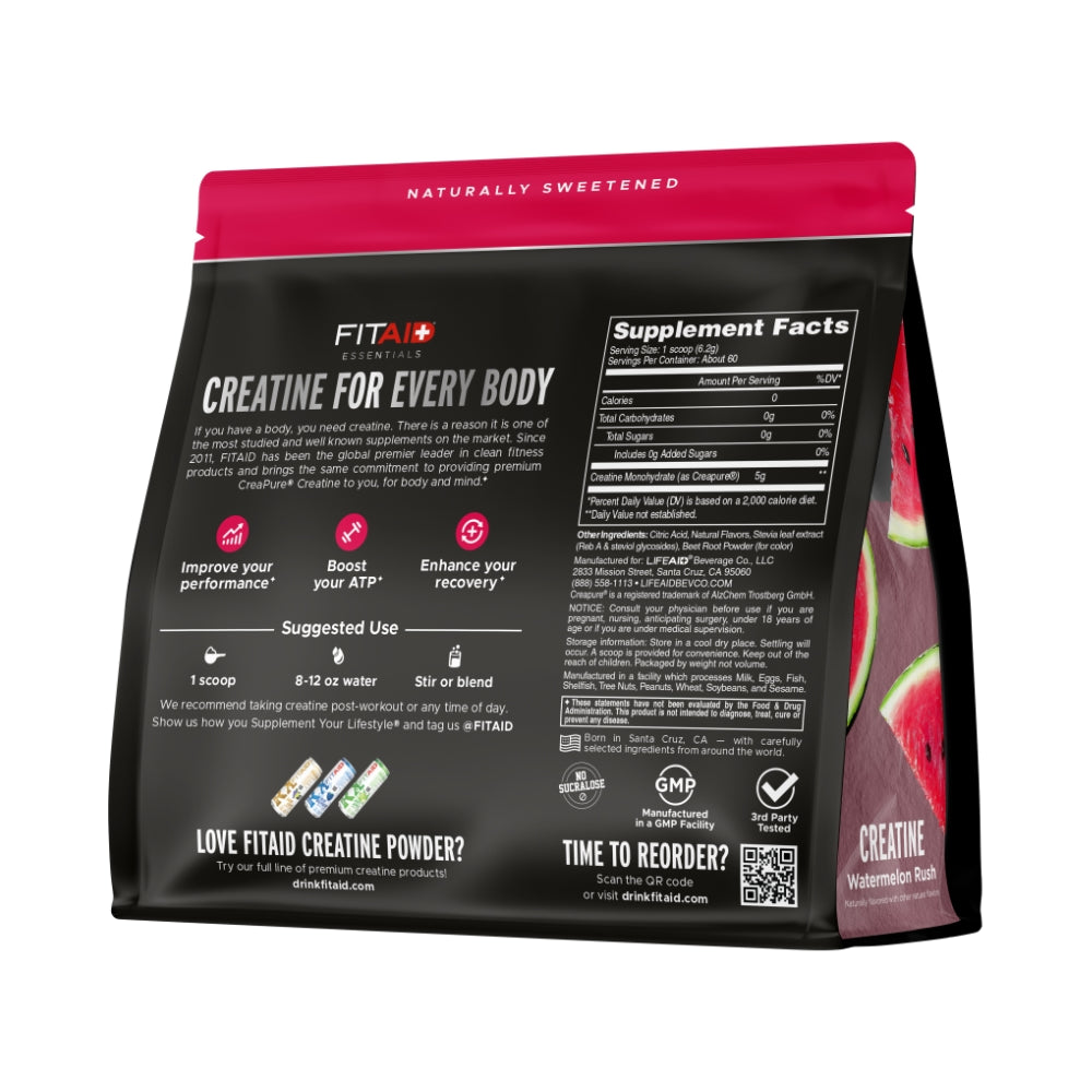 FITAID Creatine Powder 60 serve Watermelon Rush