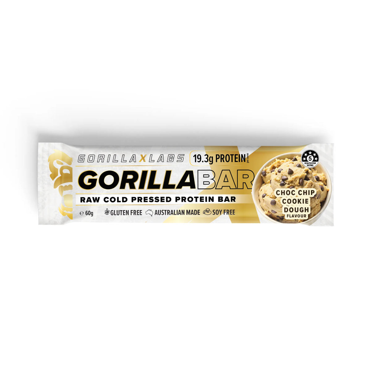 Gorilla X Labs 60g Gorilla Bar Double Choc Chip - 12 Pack