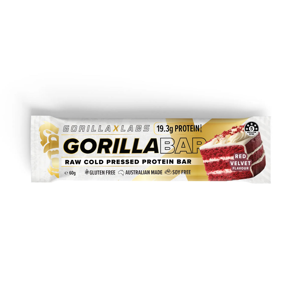 Gorilla X Labs 60g Gorilla Bar Red Velvet - 12 Pack