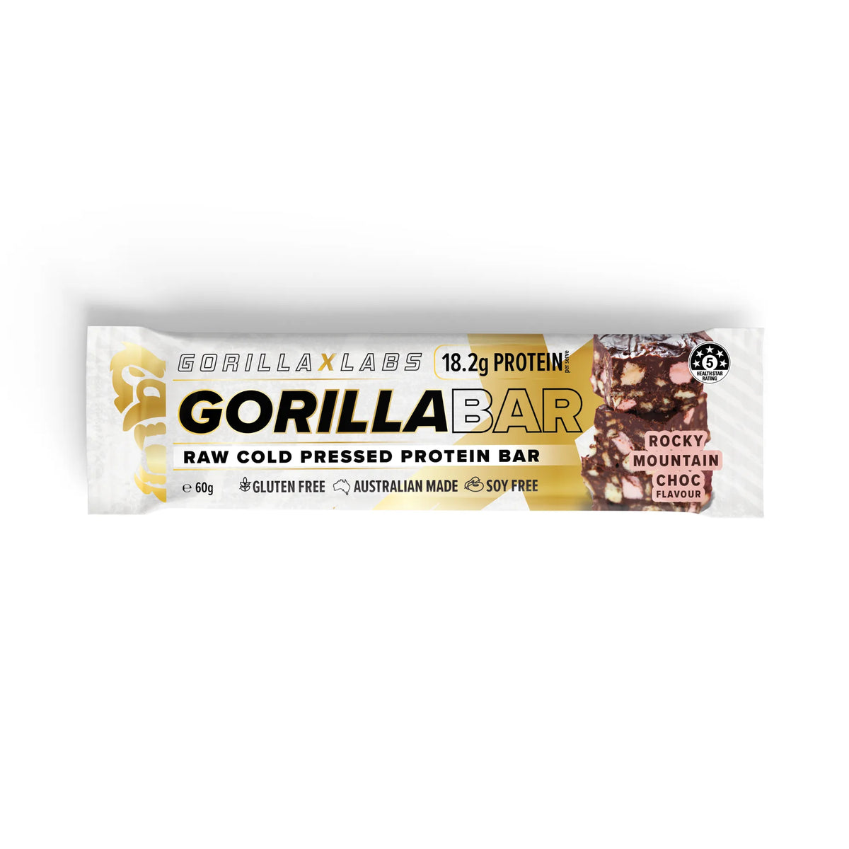 Gorilla X Labs 60g Gorilla Bar Rocky Mountain Choc - 12 Pack