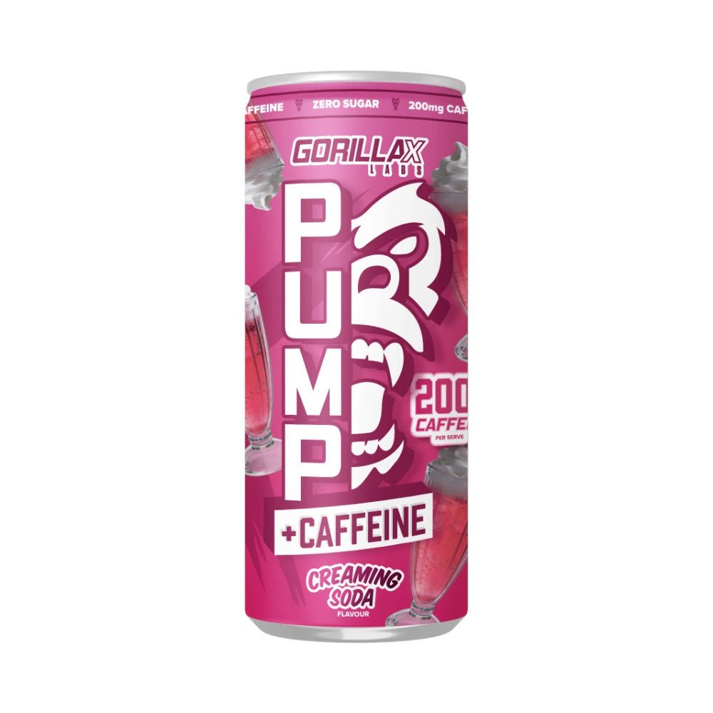 Gorilla X Labs PUMP + Caffeine RTD 355ml Creaming Soda - 12 Pack