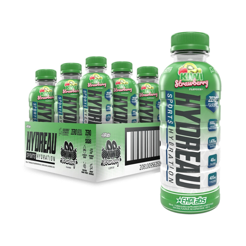 HYDREAU Sports Hydration RTD 500ml Kiwi Strawberry - 12 Pack